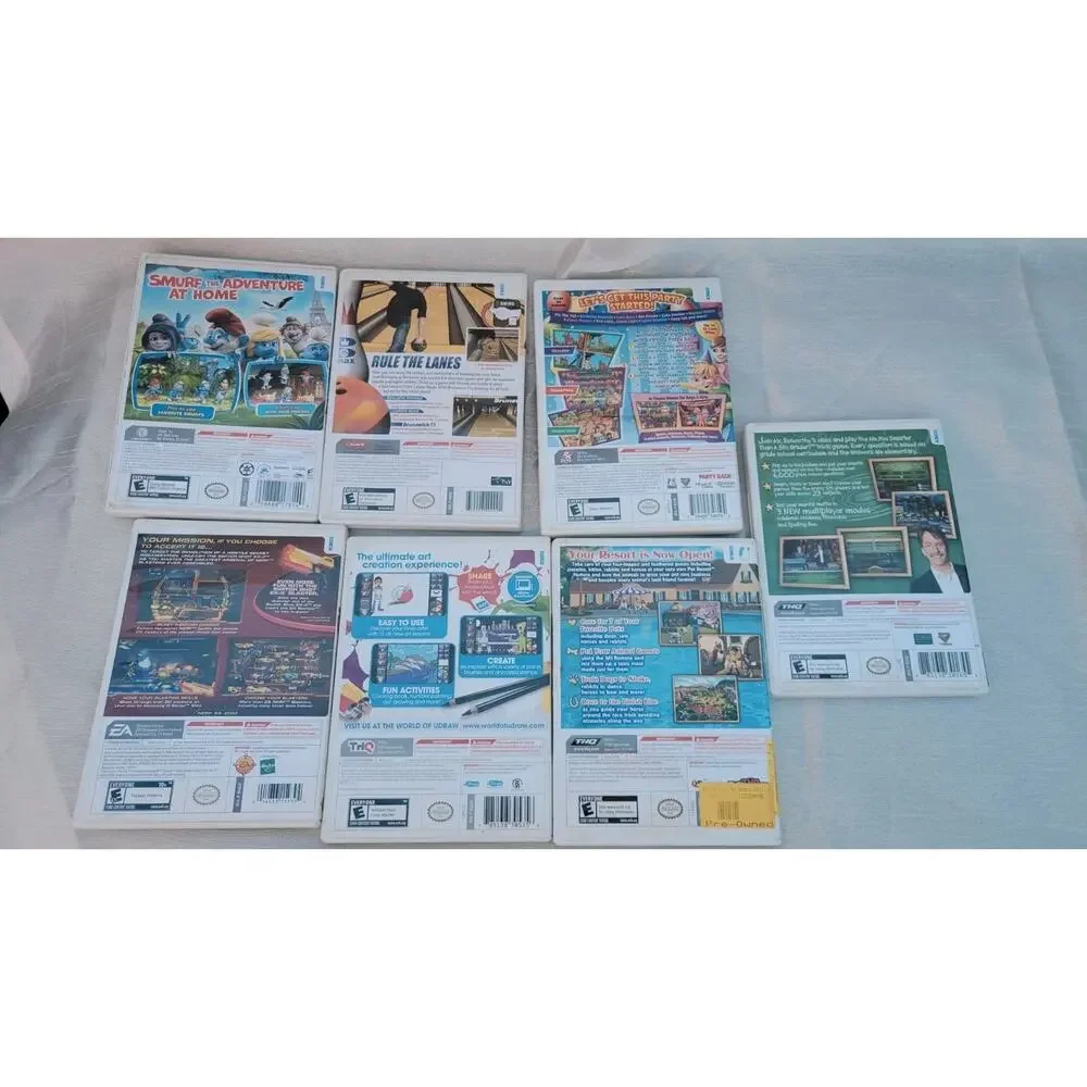 Nintendo Wii Game Lot of 7 Brunswick Smurfs 2 Nerf Pet Resort Birthday Bash